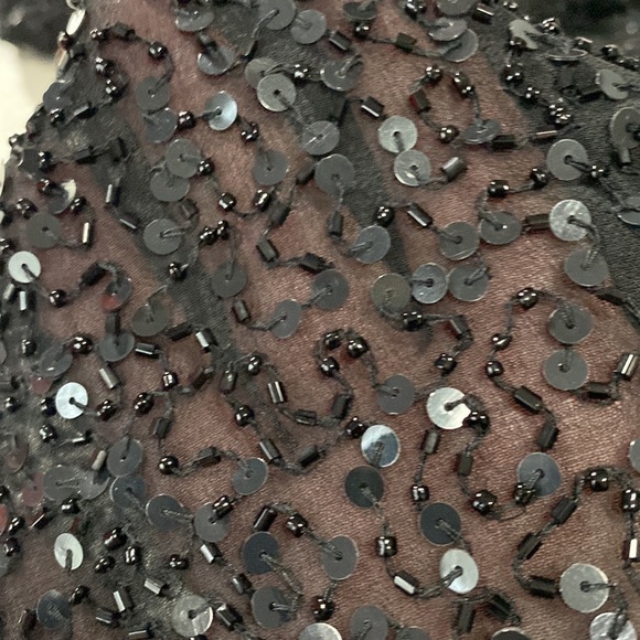 Camille La Vie high-waisted sequinned skirt black Sz US 8 - Picture 12 of 14